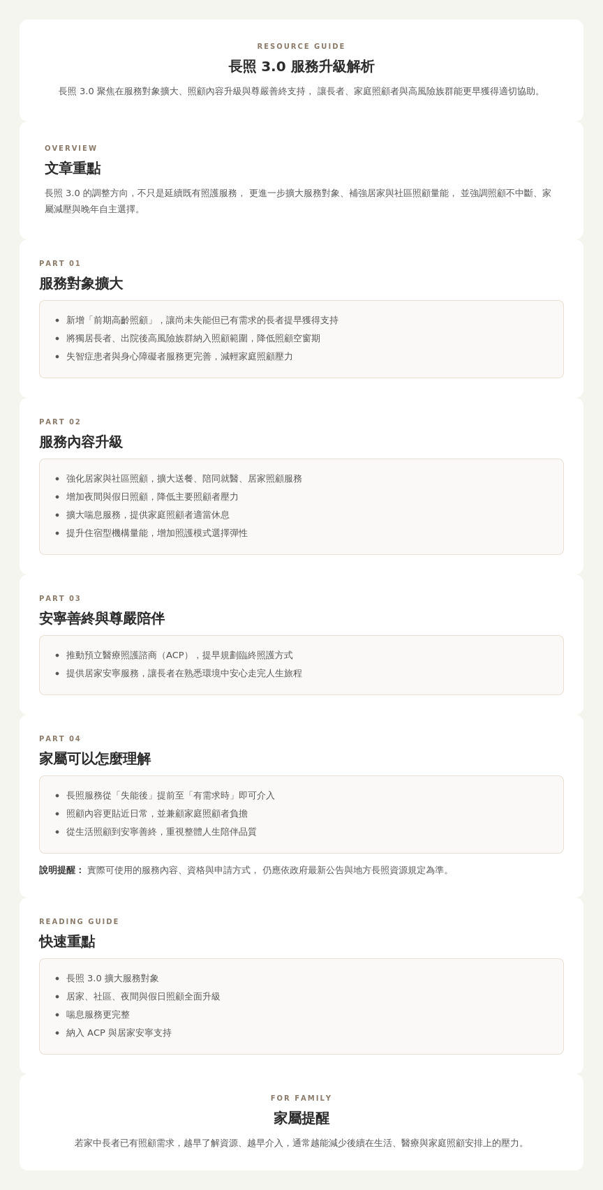 長照3.0服務升級解析｜銀寶長照社團法人私立後龍住宿長照機構